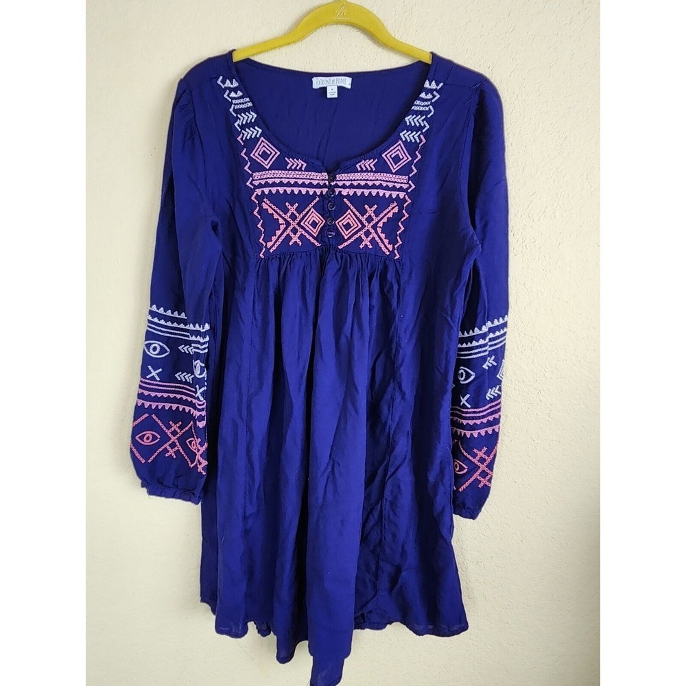 Patrons of Peace Womens‎ Size M Bohemian Dress Anthropologie Peasant Tunic Aztec
